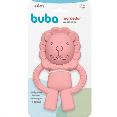 Imagem de Mordedor em Silicone Leaozinho Buba Rosa Maciez Perfeita Rosa