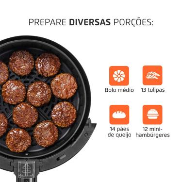 Imagem de Fritadeira Air Fryer 3,5L Mondial AF35BF Preta 220V
