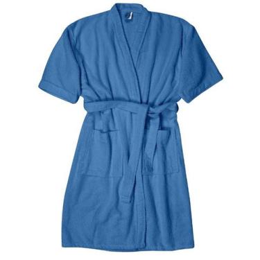 Imagem de Roupão Felpudo Infantil Tamanho 12 Atlântica, Azul radiante