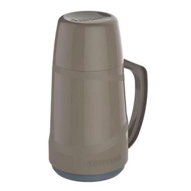 Imagem de Garrafa Térmica 500ml Fendi Ampola de Vidro Plástico Café Chá Cristal 