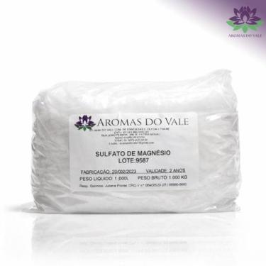Imagem de Sulfato Magnésio Sal Epsom 1kg Cosmético Para Banho Relaxante Plantas 