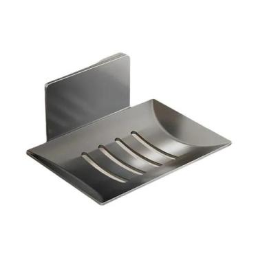 Imagem de Suporte De Sabonete De Aço Carbono Preto Para Parede, Sem Perfuração, 