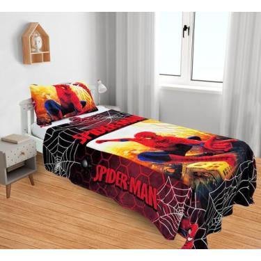 Imagem de Manta E Fronha Homem Aranha Cobertor Fleece Solteiro 2pç MS-HA1 - Fant
