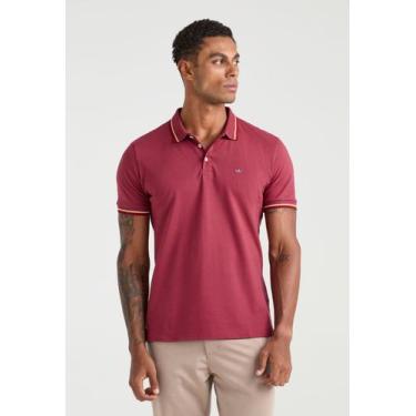 Imagem de Polo Manga Curta Docthos Slim Piquet, 059 vinho, G