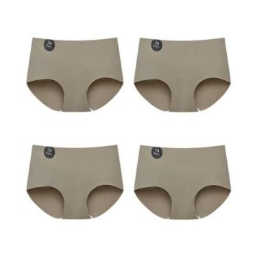 Imagem de Conjunto De 4 Calcinhas De Seda Sem Costura Para Mulheres, Confortávei