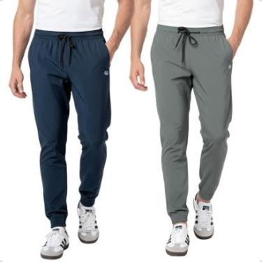Imagem de Kit 2 Calças Jogger Masculina DZ Esportiva Tactel com Elastano  Casual-Masculino
