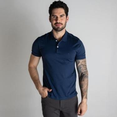 Imagem de Camisa Polo Forum Algodão Essentials Azul Marinho-Masculino