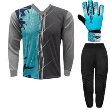 Imagem de Kit Goleiro Camisa Genoa Kanga + Calça TRB + Luva Penalty-Unissex