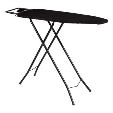 Imagem de Tábua de Passar Roupa Mor Dobrável Metal Tampo Acolchoado com Suporte para Ferro Preto