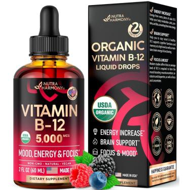 Imagem de Suplemento NUTRAHARMONY Vitamina B12 em gotas sublinguais 5000mcg-Unissex