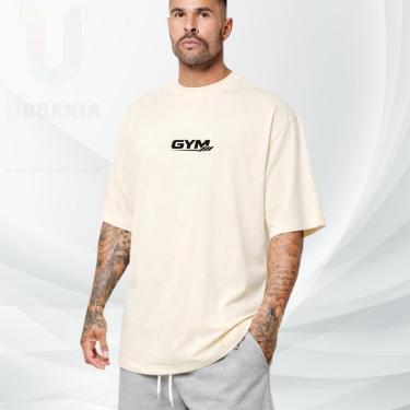 Imagem de Camiseta Oversized Vermelha Over GYM 100 Algodão Premium Streetwear Academia Gola Redonda-Unissex