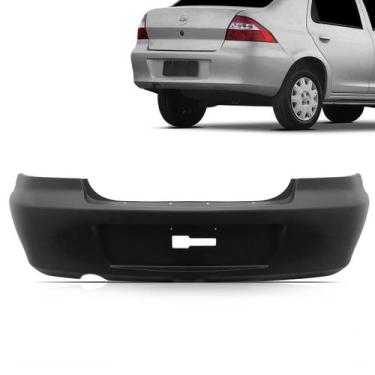Imagem de Parachoque Traseiro Prisma 2007 2008 2009 2010 2011 2012 Preto Liso - 