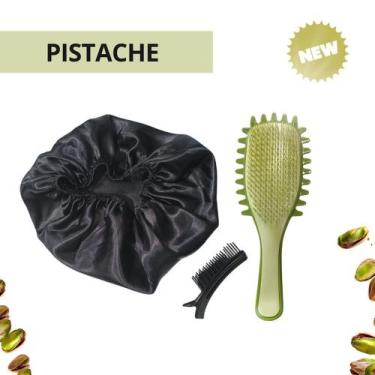 Imagem de Kit Onda Escova Onda, Touca De Cetim e Clip Separador de Mechas Fitage