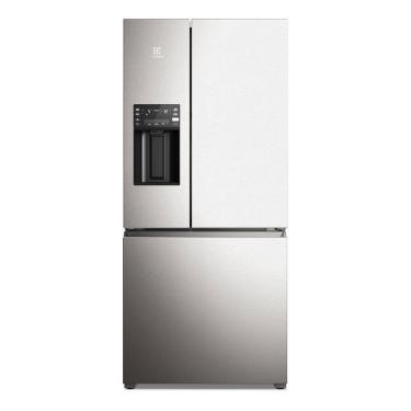 Imagem de Geladeira Electrolux Frost Free 583L Efficient com AutoSense e Dispenser de Água e Gelo 3 Portas Cor Inox Look (IM8IS)