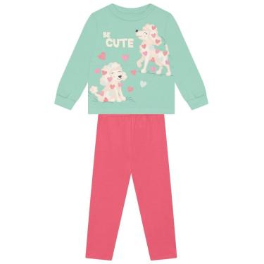 Imagem de Conjunto infantil menina cachorrinhos com glitter Brandili-Feminino