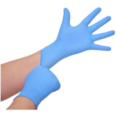 Imagem de Luva Nitrílica Azul Sem Pó Tam G Caixa Com 100 Unidades