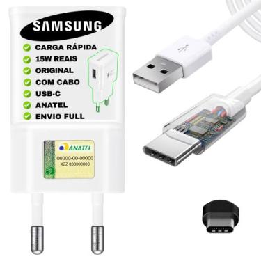 Imagem de Carregador 15w Turbo Tipo C Original Samsung M52 M53 M54 M55 5G