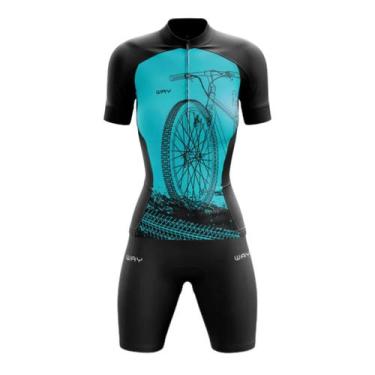 Imagem de Conjunto Ciclismo Feminino Camisa Manga Curta e Bermuda GEL BIKE  - TR