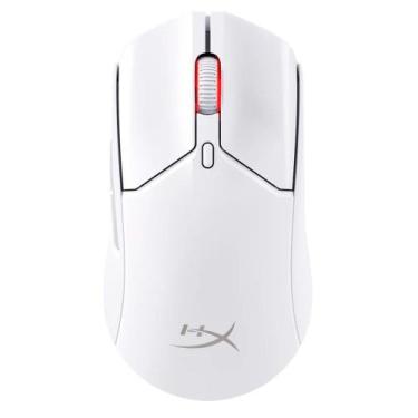 Imagem de Mouse gamer sem fio hyperx pulsefire haste 2 wireless rgb branco 6n0a9