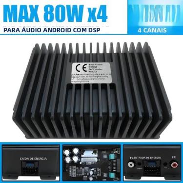 Imagem de Amplificador DSP De Carro De 4 Canais, Potente Aumentador De Áudio Hi-