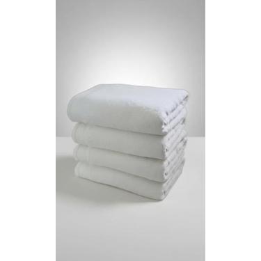 Imagem de Pack 5 Toalhas de Rosto Algodão 48x80cm 500 G/m² Branca - Congratulati