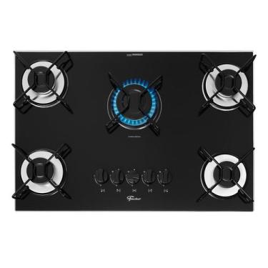 Imagem de Cooktop a Gás Fischer 5 Bocas Fit Line Trempe Esmaltada Aramado 36360,