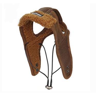 Imagem de Boné Aviador para Cachorro Leson, Chapéu de Piloto de Inverno com Abas de Orelha para Clima Frio (P, Café)