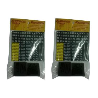 Imagem de Kit Duplo De Etiquetas Magneticas Grande C Base P Vitrines