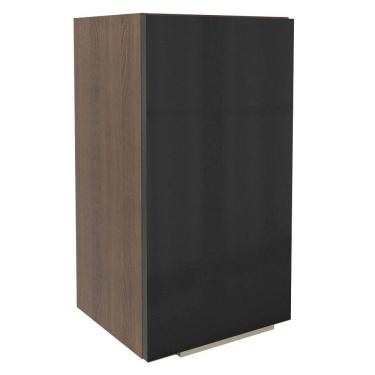 Imagem de Armário Aéreo Madesa Lux 35 cm 1 Porta - Rustic/Preto