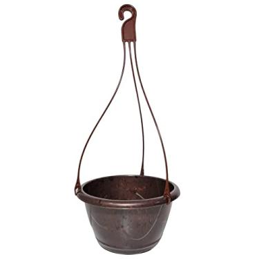 Imagem de Bacia 24cm com Haste para Jardim Suspenso Vaso anti-dengue Cor: Marrom
