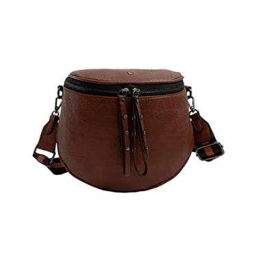 Imagem de Bolsa Feminina Transversal Tiracolo Estilo Pochete Media Golden Fenix Cor:Cafe;Tamanho:M