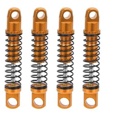 Imagem de VGEBY RC Shock Absorbers, RC Metal Shock Absorbers Powerful Buffer Function Spring Damper Replacement Fit for 1/16 RC Car(Gold)