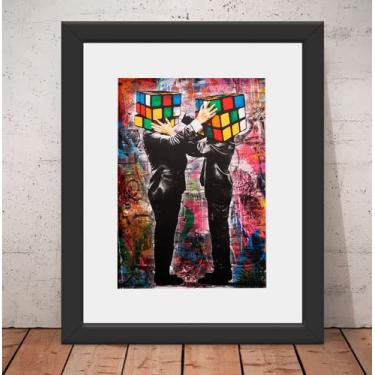 Imagem de Quadro Banksy Style 56x46cm Vidro + Paspatur U2154