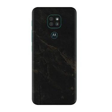 Imagem de Skin Adesivo Traseira Fibra Carbono e outras texturas Para Moto G9 Play (Mármore Black)