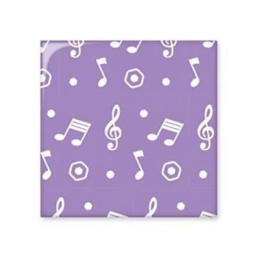 Imagem de Azulejo de cerâmica roxo branco notas musicais brilhante banheiro cozinha parede pedra