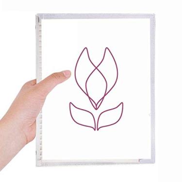 Imagem de Caderno de folhas soltas com estampa de flores e linha, agenda recarregável