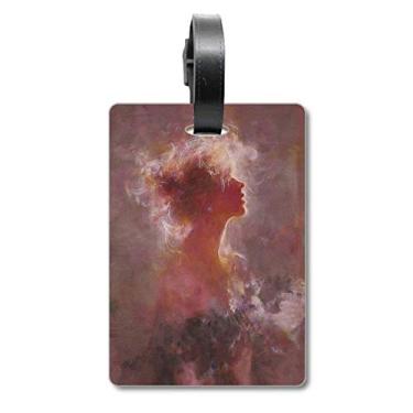 Imagem de Clair De Lune XJJ Bolsa de mala com pintura a óleo Etiqueta para bagagem, cartão para pendurar