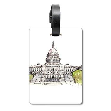Imagem de Etiqueta de mala do Capitólio dos Estados Unidos para cartão de bagagem