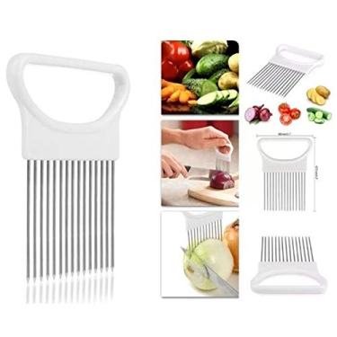 Imagem de Suporte Segurador De Fatiar Alimentos Para Frutas E Legumes