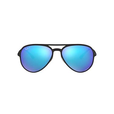 Imagem de Óculos de Sol Ray-Ban Polarizado 0RB4320CH 601SA1 Tam 58 / Preto Fosco - Lentes Azul Espelhado