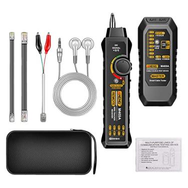 Imagem de ＫＬＫＣＭＳ Testador de Cabo de Rede Portátil + RJ11 Ferramenta de Teste de Fio Ferramenta de Rede Teste de Receptor Rápido Durável para Roteador óptico Cat, Preto