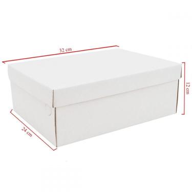 Imagem de Caixas De Sapato Com 50 Unidades Em Papelão Embalagens 32cm x 24cm x 12cm