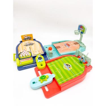 Imagem de Brinquedo Game Kit Com 3 Modalidades: Basquete, Futebol e Boliche Para se Divertir!
