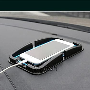 Imagem de Suporte de telefone antiderrapante para carro carro tapete antiderrapante suporte de telefone antiderrapante carro traço adesivo (cor: vermelho para clio)