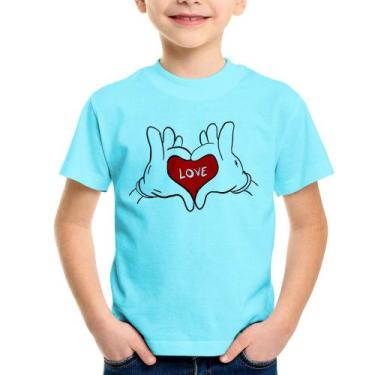 Imagem de Camiseta Infantil Love Hands  - Foca Na Moda