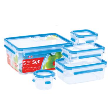 Imagem de Conjunto de 5 Potes Clip & Close Emsa