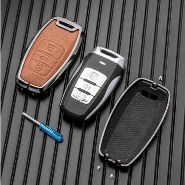 Imagem de LAVIYE 3 botão de couro carro remoto chave fob tampa suporte de capa protetor, para Great Wall HAVAL H6 Coupe H7 H9 H1 H2 Acessórios chaveiro