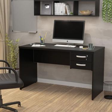 Imagem de Mesa De Escritório 1.20x60 Com Gaveteiro Tampo 30mm (Preto)