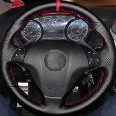 Imagem de LAVIYE Preto Artificial Couro trançado carro volante envoltório tampa, para Fiat Punto Bravo Linea Qubo Doblo Grande Punto Car Acessórios