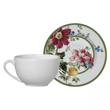 Imagem de Conjunto com 6 Xícaras de Chá com Pires Marselha 250ml